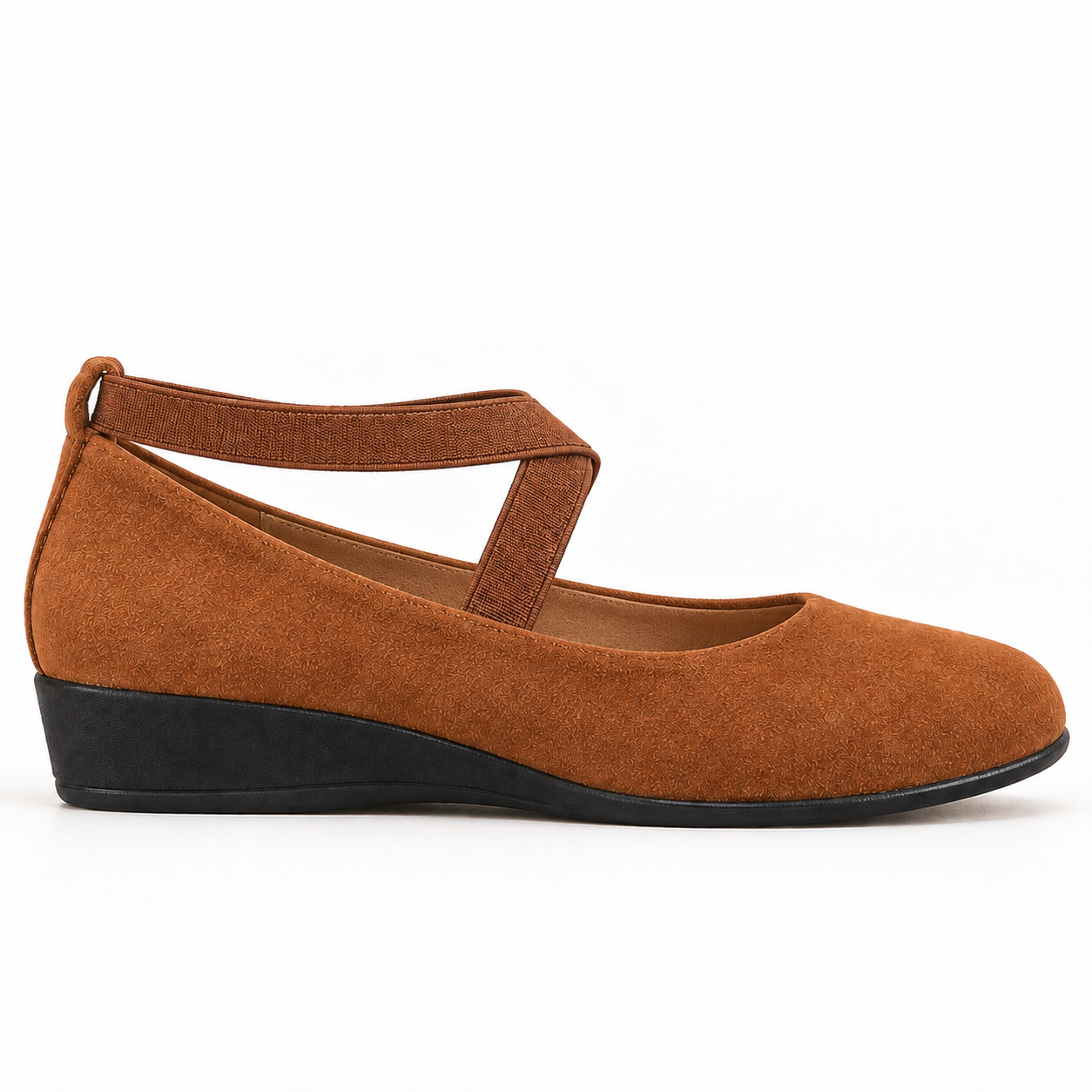 Elastic-Strap Mary Jane Wedges