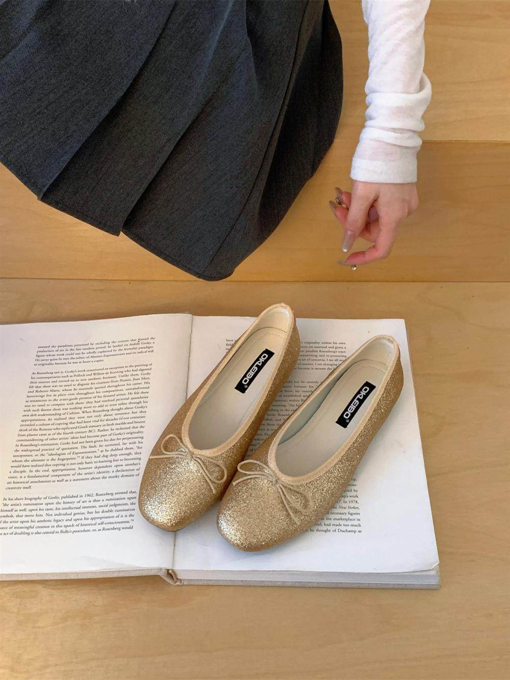 🔥Last Day Sale 58%🔥Women’s Glitter Comfort Ballet Flats – Cushioned Support & All-Day Comfort