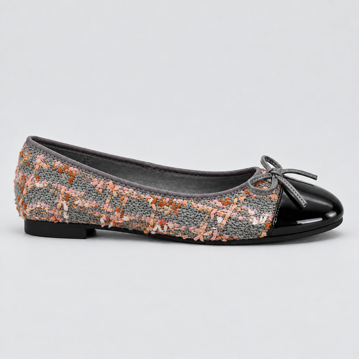 Women’s Tweed Bow Flat Shoes