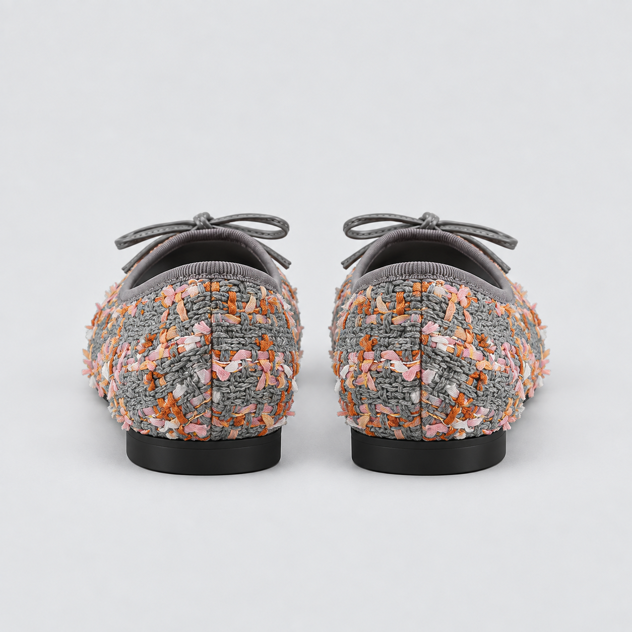 Women’s Tweed Bow Flat Shoes