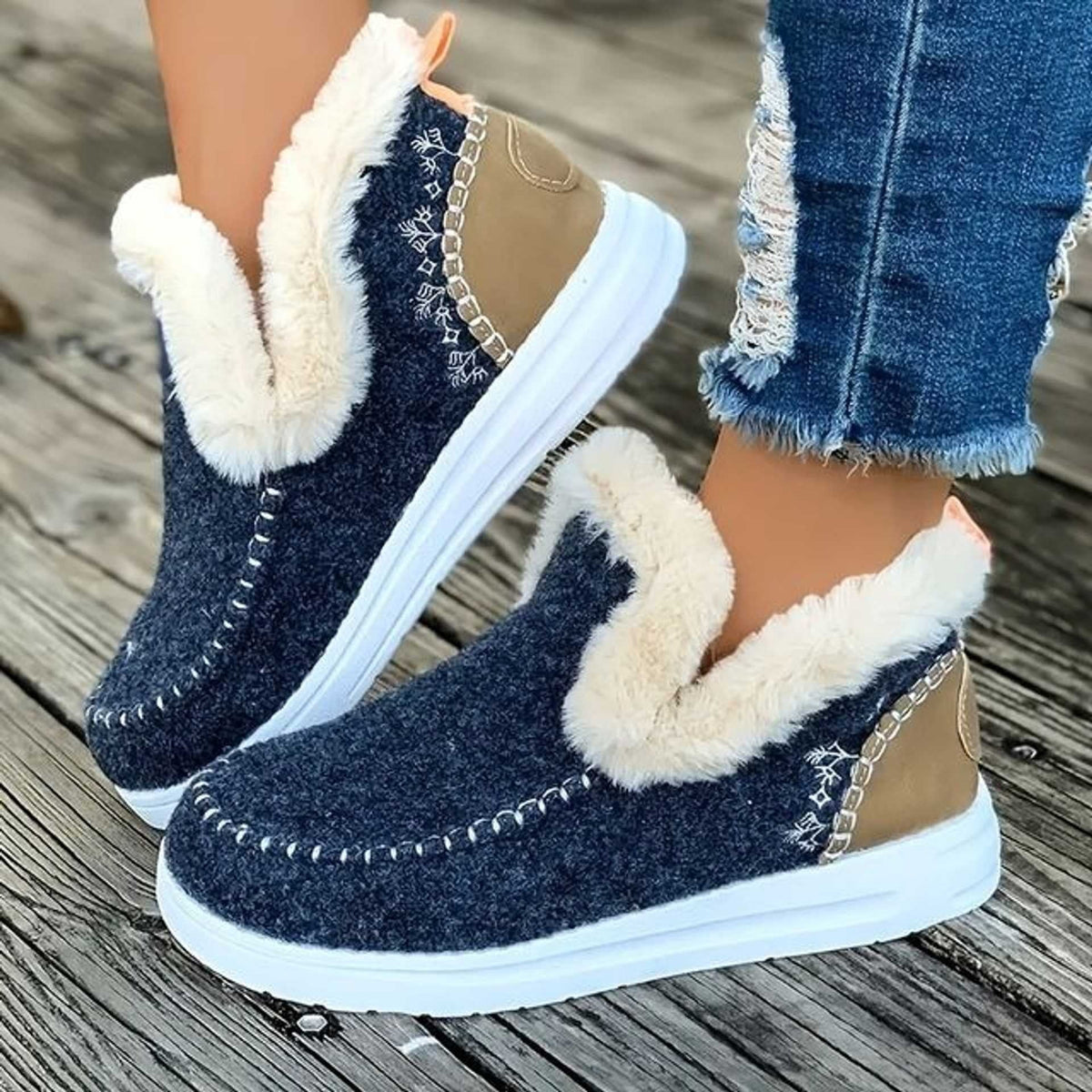 Orthopedic Fleece Slip-On Boots