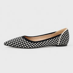 Women’s Houndstooth Knit Ballet Flats