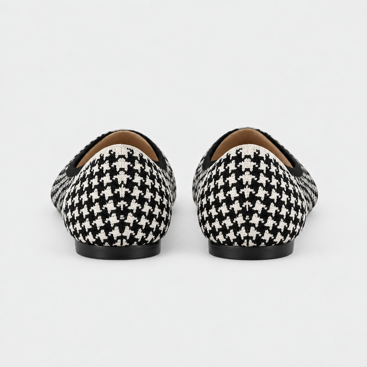 Women’s Houndstooth Knit Ballet Flats