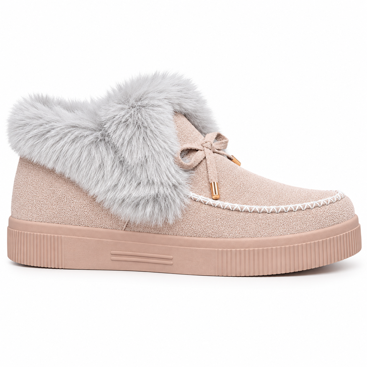 Women’s Faux-Fur Bow Ankle Boots