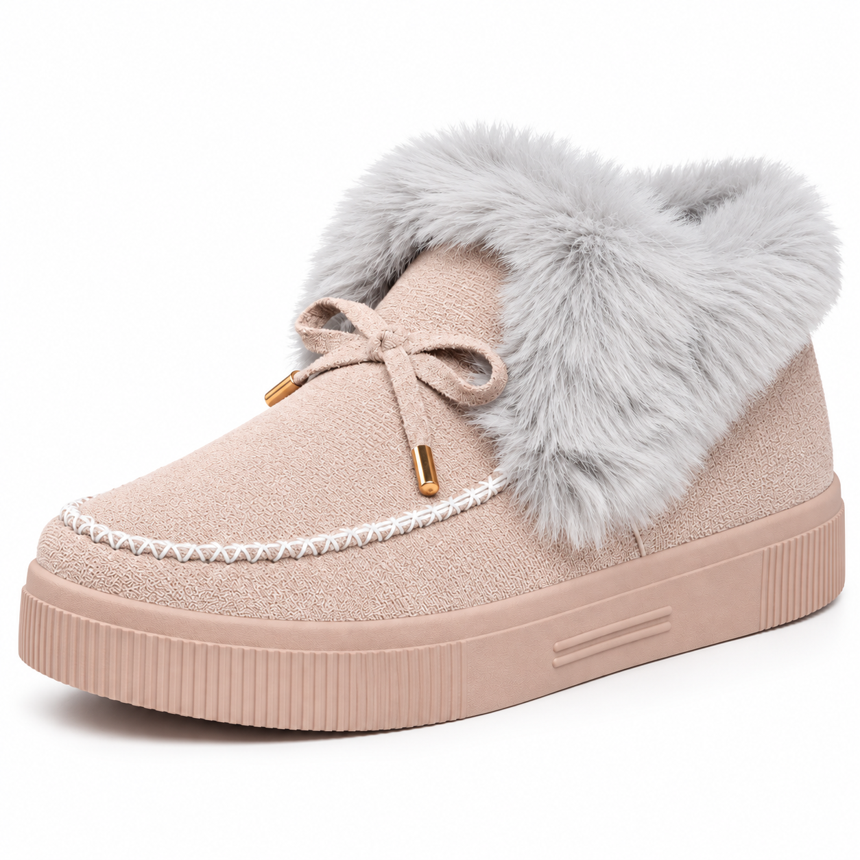 Women’s Faux-Fur Bow Ankle Boots